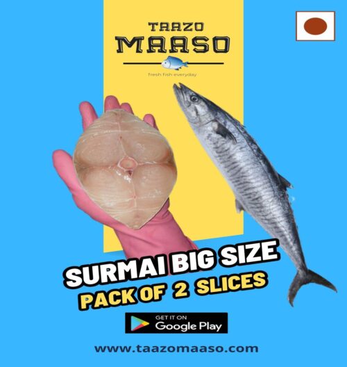 Surmai - Big Size<br><b style="color:red; font-size:15px">Per: Pack of 2 Slices (upto 700 gms)</b>